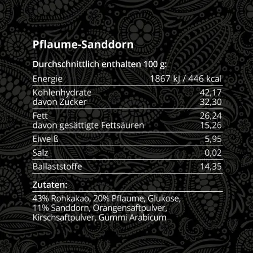 Preview: Takamanda Kakao Pflaume-Sanddorn Pearls 60 g